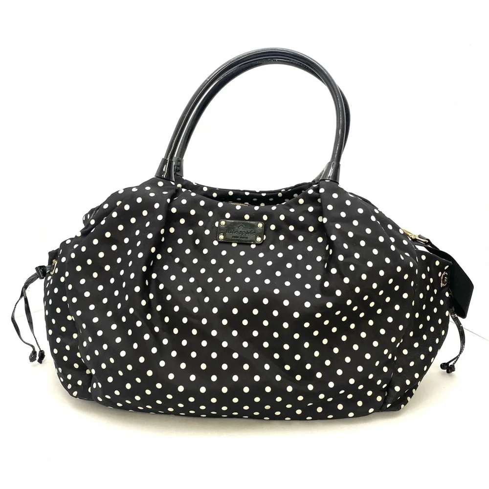 Kate Spade Women’s Black w/White Polka Dot Watson Lane Stevie Baby Bag